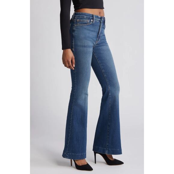 Good American Good Legs Flare Jeans - Size 2/28 - Picture 3 of 12